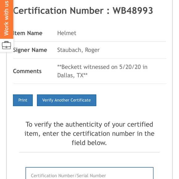 Full Size Authentic Hydro Dipped Cowboys Roger Staubach Signed Helmet - Picture 5 of 8